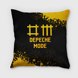 Подушка квадратная Depeche Mode - gold gradient