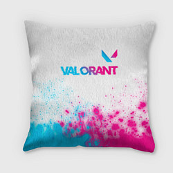 Подушка квадратная Valorant neon gradient style посередине