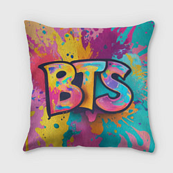 Подушка квадратная BTS new, цвет: 3D-принт