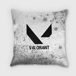 Подушка квадратная Valorant glitch на светлом фоне