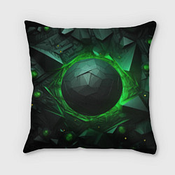 Подушка квадратная Абстрактная гармония зеленого, цвет: 3D-принт