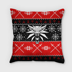 Подушка квадратная The Witcher christmas sweater