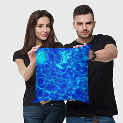 Подушка квадратная Чистая вода океаны, цвет: 3D-принт — фото 2