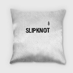Подушка квадратная Slipknot glitch на светлом фоне посередине
