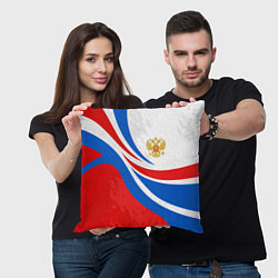 Подушка квадратная Россия - спортивная униформа, цвет: 3D-принт — фото 2