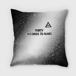 Подушка квадратная Thirty Seconds to Mars glitch на светлом фоне посе