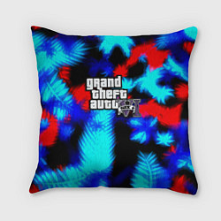 Подушка квадратная GTA 6 тропики, цвет: 3D-принт
