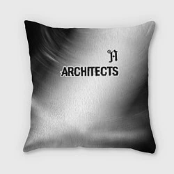 Подушка квадратная Architects glitch на светлом фоне посередине, цвет: 3D-принт