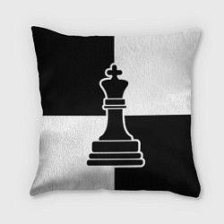 Подушка квадратная Шахматы - ферзь, цвет: 3D-принт