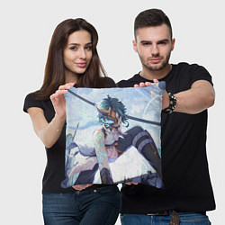 Подушка квадратная Genshin Impact Сяо Xiao Mask, цвет: 3D-принт — фото 2