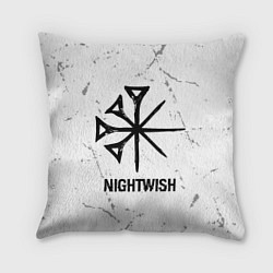 Подушка квадратная Nightwish glitch на светлом фоне