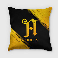 Подушка квадратная Architects - gold gradient