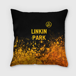 Подушка квадратная Linkin Park - gold gradient посередине