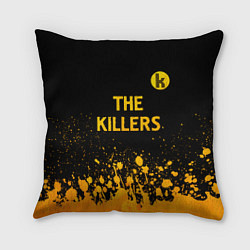 Подушка квадратная The Killers - gold gradient посередине, цвет: 3D-принт