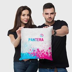 Подушка квадратная Pantera neon gradient style посередине, цвет: 3D-принт — фото 2