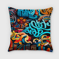 Подушка квадратная Abstract graffiti - ai art, цвет: 3D-принт