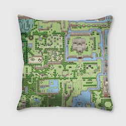 Подушка квадратная Zelda: карта, цвет: 3D-принт
