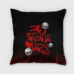 Подушка квадратная Thirty seconds to mars skulls