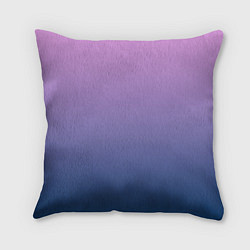 Подушка квадратная Рассвет розовый и синий градиент 3d, цвет: 3D-принт