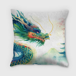 Подушка квадратная Japanese dragon - watercolor art