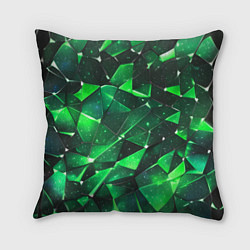 Подушка квадратная Зелёное разбитое стекло