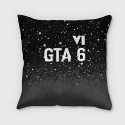 Подушка квадратная GTA 6 glitch на темном фоне посередине, цвет: 3D-принт
