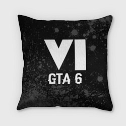 Подушка квадратная GTA 6 glitch на темном фоне