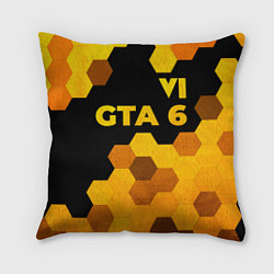 Подушка квадратная GTA 6 - gold gradient посередине
