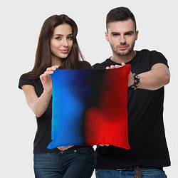 Подушка квадратная Неоновый градиент краски, цвет: 3D-принт — фото 2