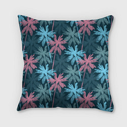Подушка квадратная Паттерн - пальмы, цвет: 3D-принт