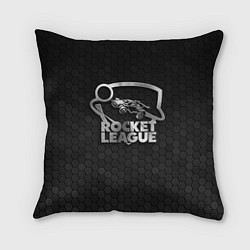 Подушка квадратная Rocket League - metal logo