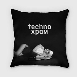 Подушка квадратная Techno храм монашка лежит