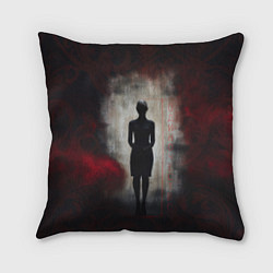 Подушка квадратная Одинокая девушка в тени, цвет: 3D-принт