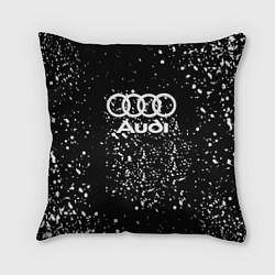 Подушка квадратная Audi белая краска авто спорт, цвет: 3D-принт