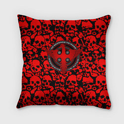 Подушка квадратная Thirty Seconds to Mars skull pattern, цвет: 3D-принт