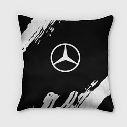 Подушка квадратная Mercedes benz краски спорт, цвет: 3D-принт