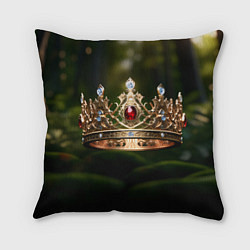 Подушка квадратная Королевская корона узорная, цвет: 3D-принт