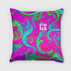 Подушка квадратная Abstract floral pattern - aloha, цвет: 3D-принт