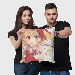 Подушка квадратная Touhou Project Flandre candy, цвет: 3D-принт — фото 2