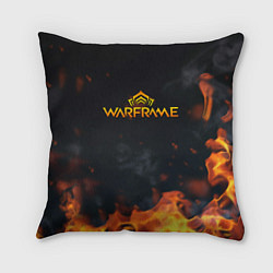 Подушка квадратная Warframe шутер flame, цвет: 3D-принт