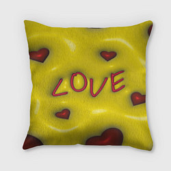 Подушка квадратная Love эффект раздувания, цвет: 3D-принт