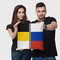 Подушка квадратная Россия - патриот, цвет: 3D-принт — фото 2