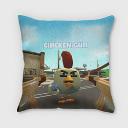 Подушка квадратная Chicken Gun - shooter