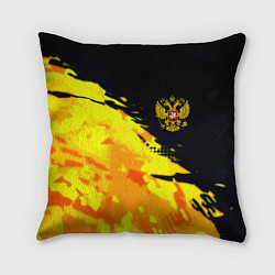 Подушка квадратная Имперский герб россии краски, цвет: 3D-принт