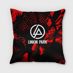 Подушка квадратная Linkin park краски текстуры