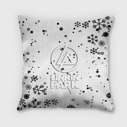 Подушка квадратная Linkin park текстура зима рок