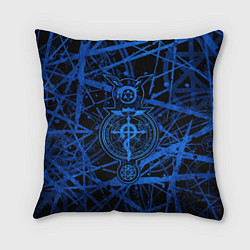 Подушка квадратная Fullmetal Alchemist - symbols, цвет: 3D-принт