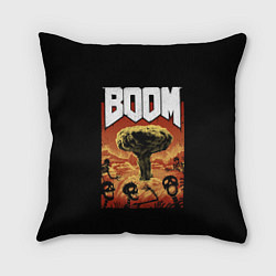 Подушка квадратная Boom - Doom, цвет: 3D-принт