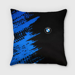 Подушка квадратная BMW краски синие