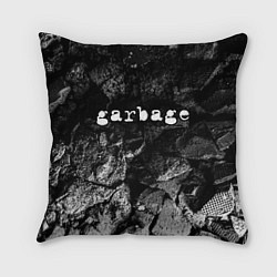 Подушка квадратная Garbage black graphite